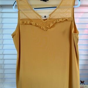 Susan Lawrence Yellow Sleeveless Blouse
